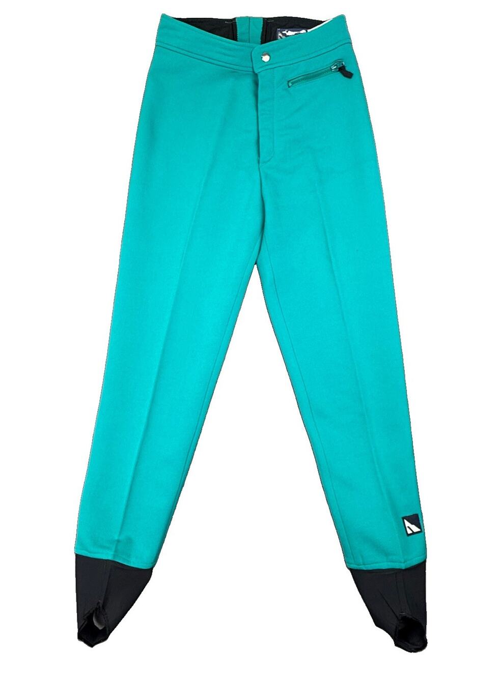 Vintage Serac Ski Pants Women’s 28 Teal Schoeller Wool Stretch Stirrup USA 1980s